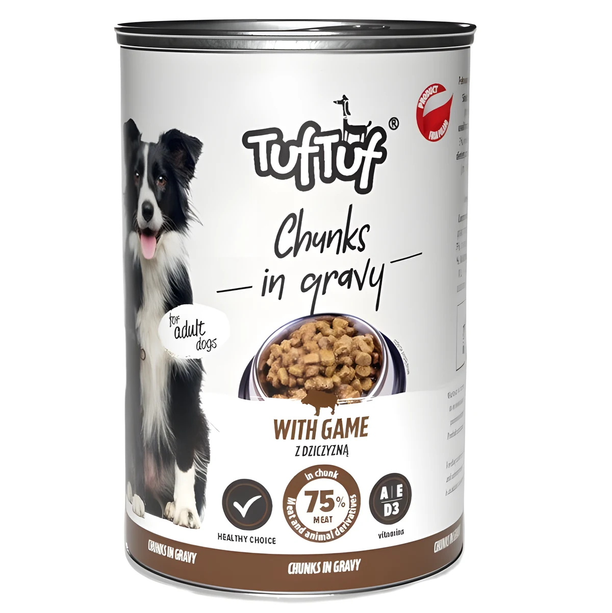 Tuf Tuf Puszka kawałki mięsne z dziczyzną 1250g