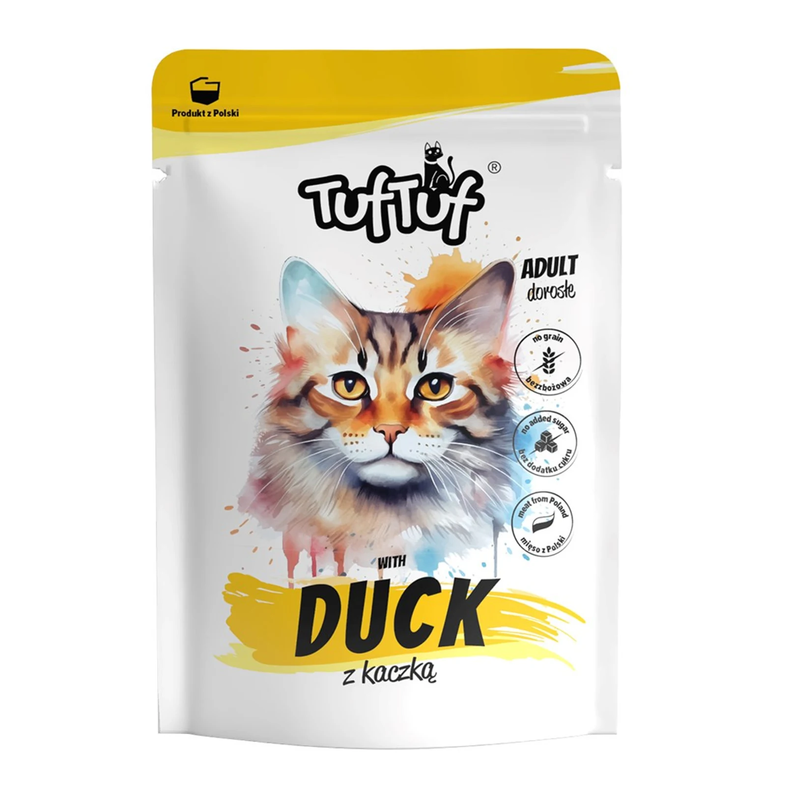 Mokra karma dla kota Tuf Tuf - mielonka z kaczką 300g