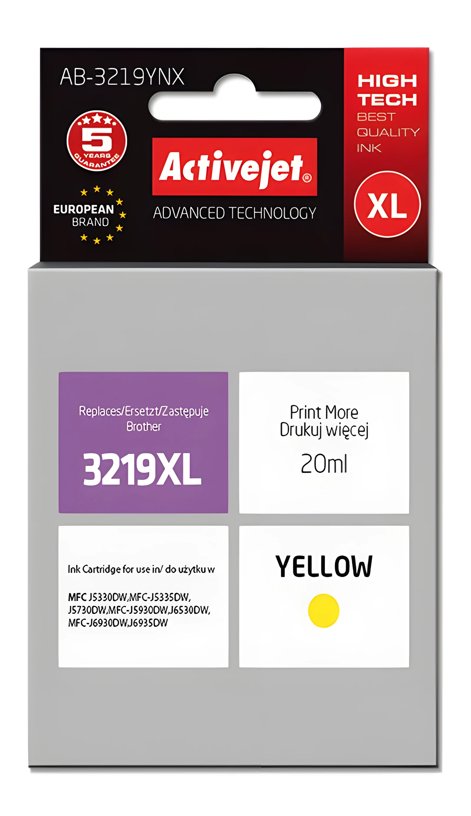 Tusz Activejet AB-3219YNX - Zamiennik Brother LC3219Y XL