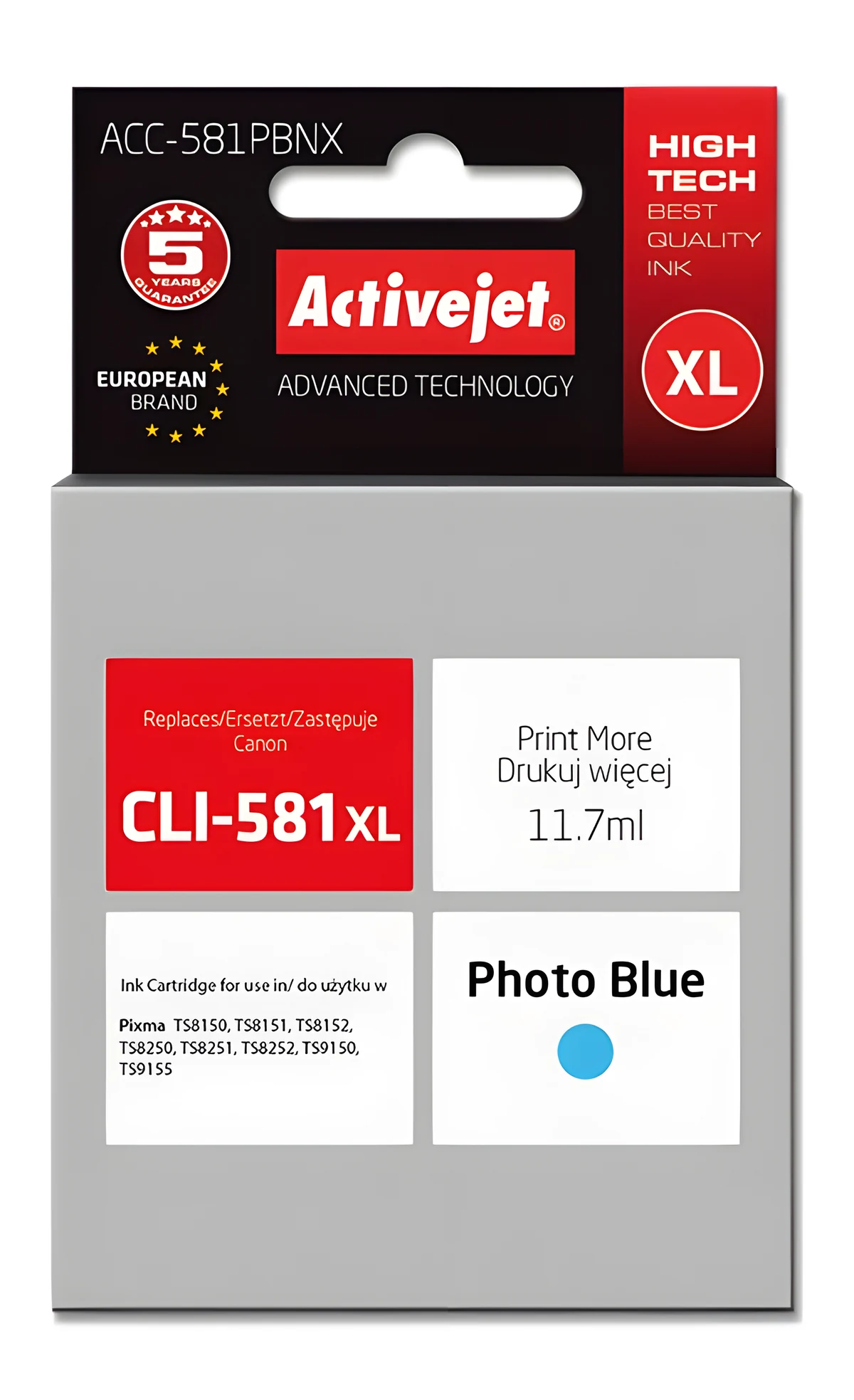 Tusz Activejet ACC-581PBNX dla Canon Pixma TS8150-9