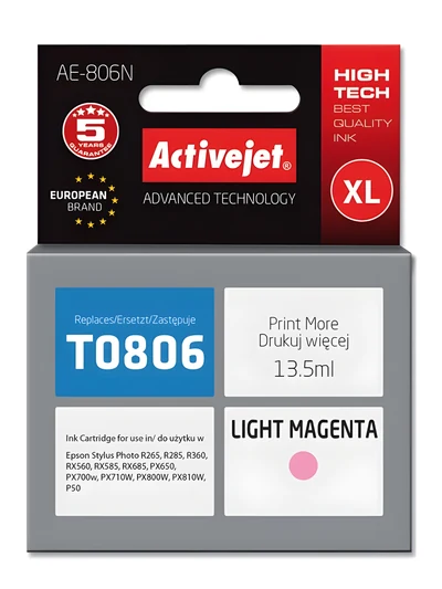 Tusz Activejet AE-806N, 13,5 ml, jasny czerwony