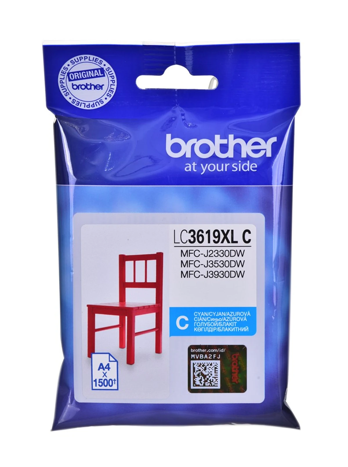 Tusz Brother LC-3619XLC, 1500 stron