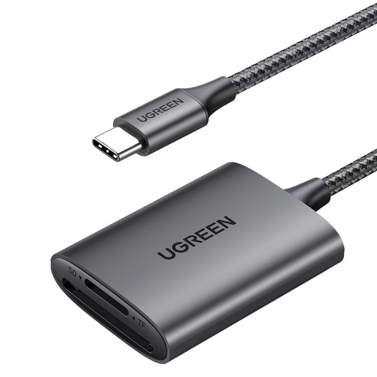 Ugreen Czytnik kart SD/TF CM401 USB C 5Gb/s - szary
