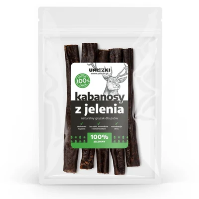 Przysmak dla psa - Kabanosy z jelenia 100g