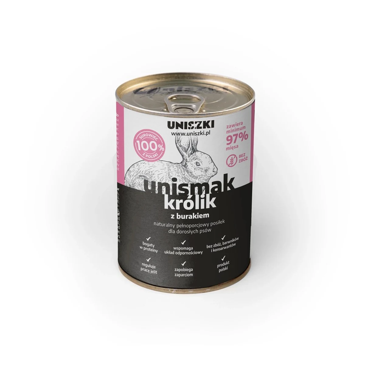UNISZKI Unismak Królik 400g - Mokra Karma