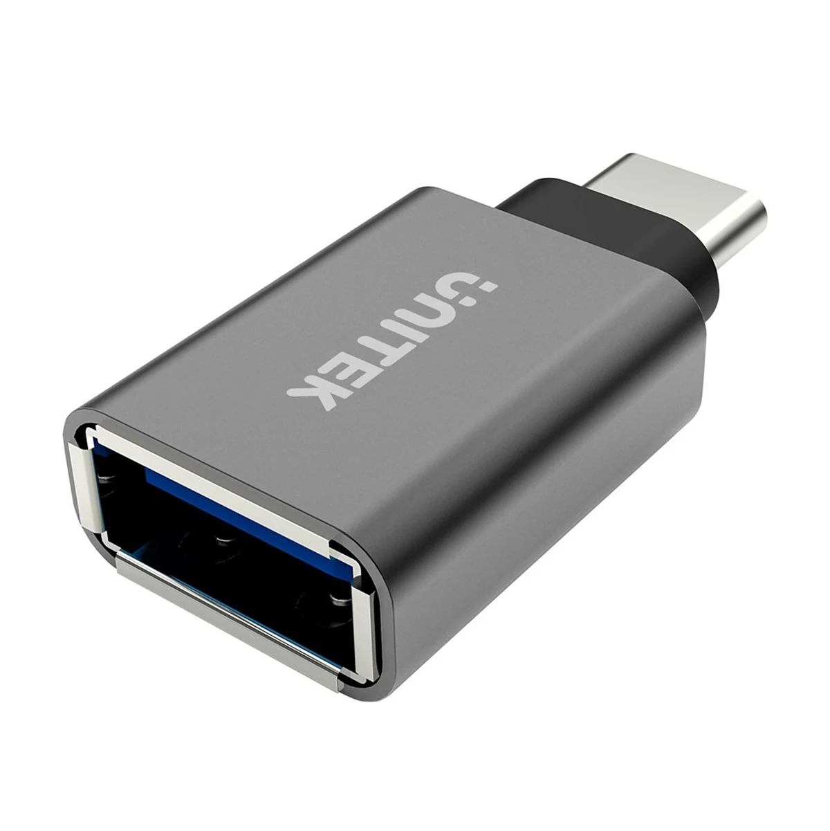 Adapter USB-A do USB-C, aluminium, UNITEK Y-A025