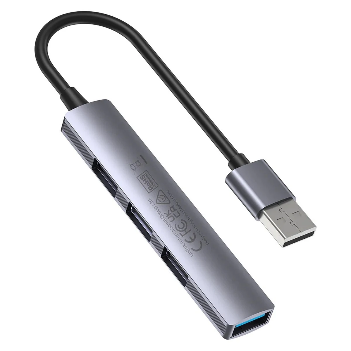 Hub USB-A UNITEK, 1x USB-A 5 Gbps, 3x USB-A 2.0, aluminiowy