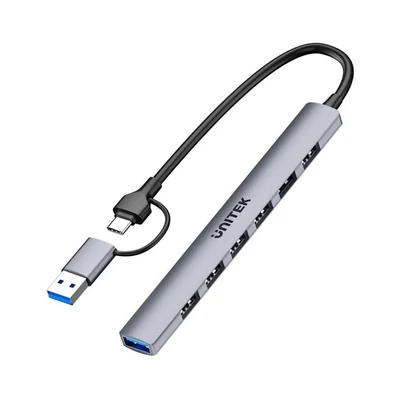 Hub USB-C UNITEK 7w1 z portem USB-A 5 GB/s