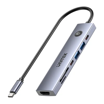 Hub USB-C Unitek 7w1 z PD 100W i HDMI 2.0