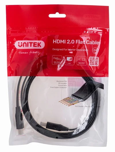 Kabel HDMI Unitek 2.0 4K 60Hz, 2m, czarny