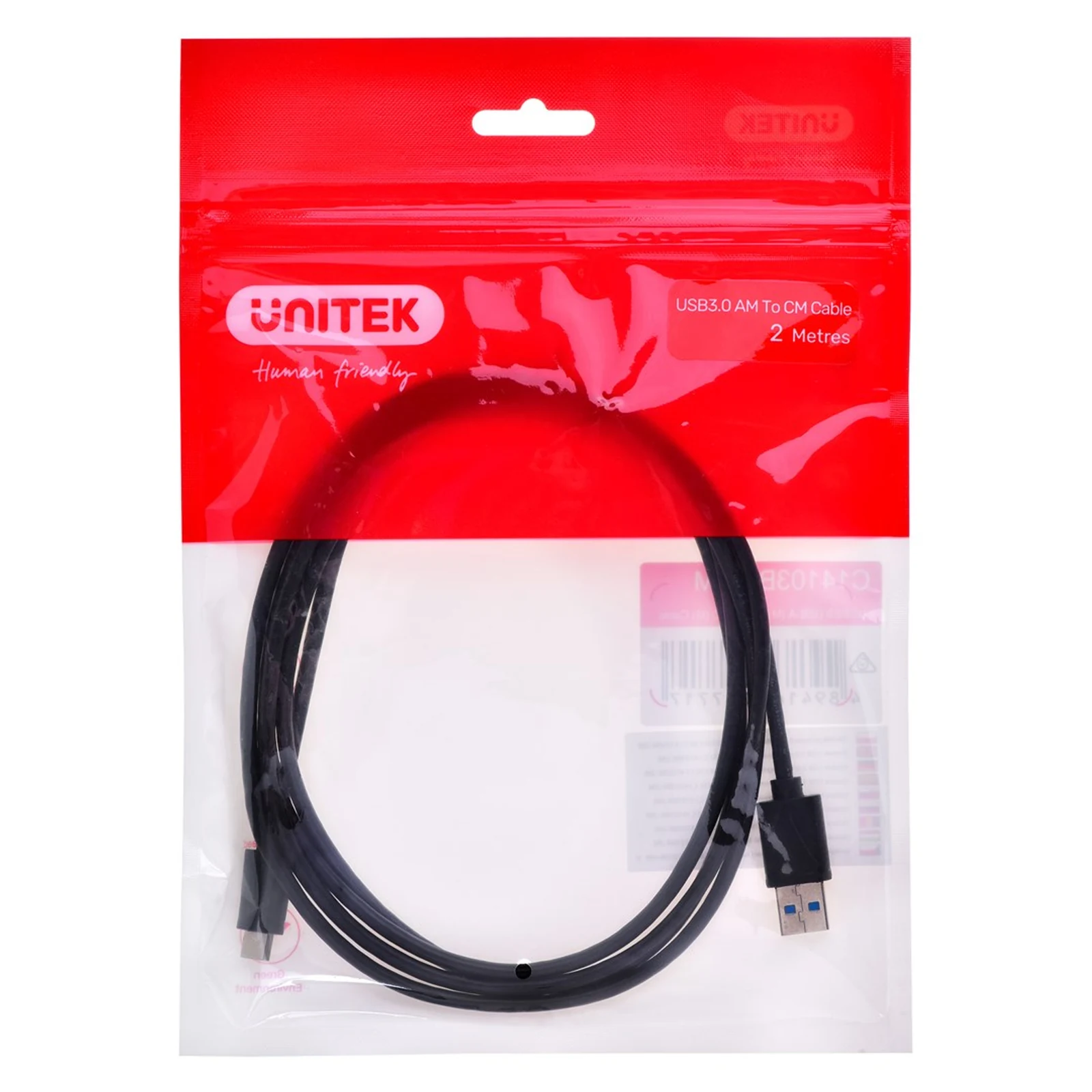 UNITEK KABEL USB 3.1 TYP-A - TYP-C M/M 2M — zdjęcie 1 z 3