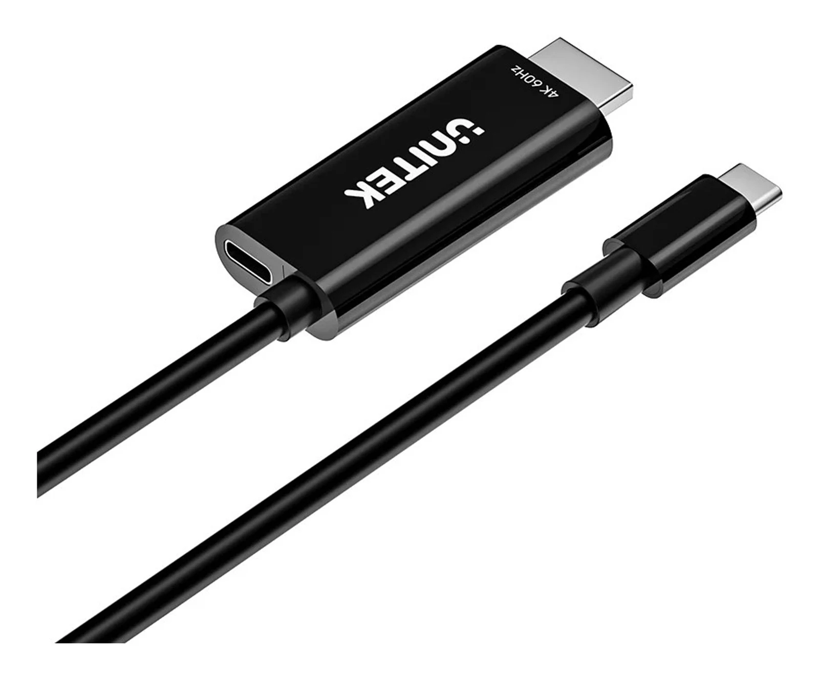 UNITEK KABEL USB-C - HDMI 4K60HZ Z PORTEM PD 100W M/M — zdjęcie 1 z 5
