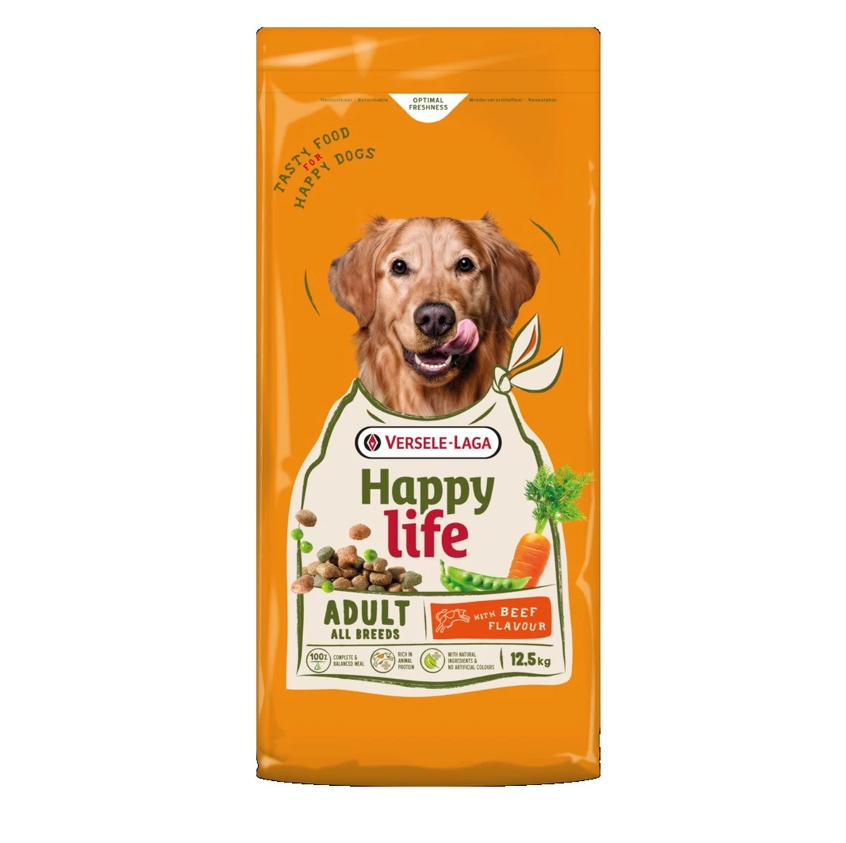 Versele Laga HappyLife karma sucha z wołowiną dla psów dorosłych 12,5kg
