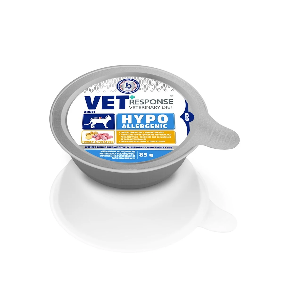 Hipoalergiczna karma sucha dla kota VET RESPONSE z indykiem 85g
