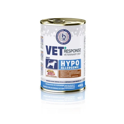 Hipoalergiczna karma sucha dla psa VET RESPONSE z kaczką 400g
