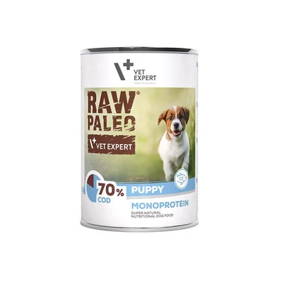 Mokra karma dla szczeniąt VetExpert Raw Paleo z dorszem 400g