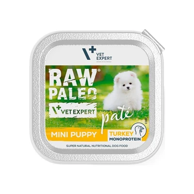 Mokra karma dla szczeniąt VetExpert Raw Paleo z indykiem 150g