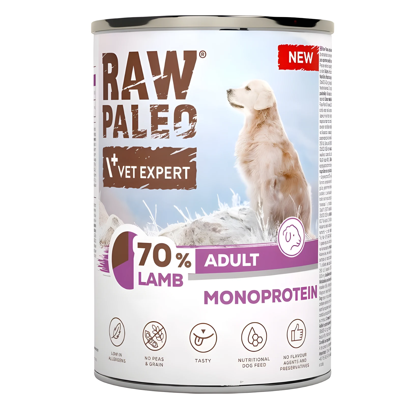 VetExpert Raw Paleo Jagnięcina 400g dla Psa
