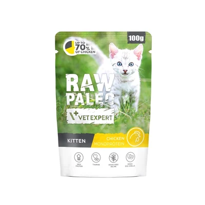 VetExpert Raw Paleo Kitten - Karma Mokra dla Kociąt z Kurczakiem 100g