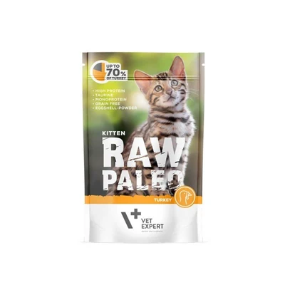Mokra karma dla kociąt VetExpert Raw Paleo - Indyk, saszetka 100g