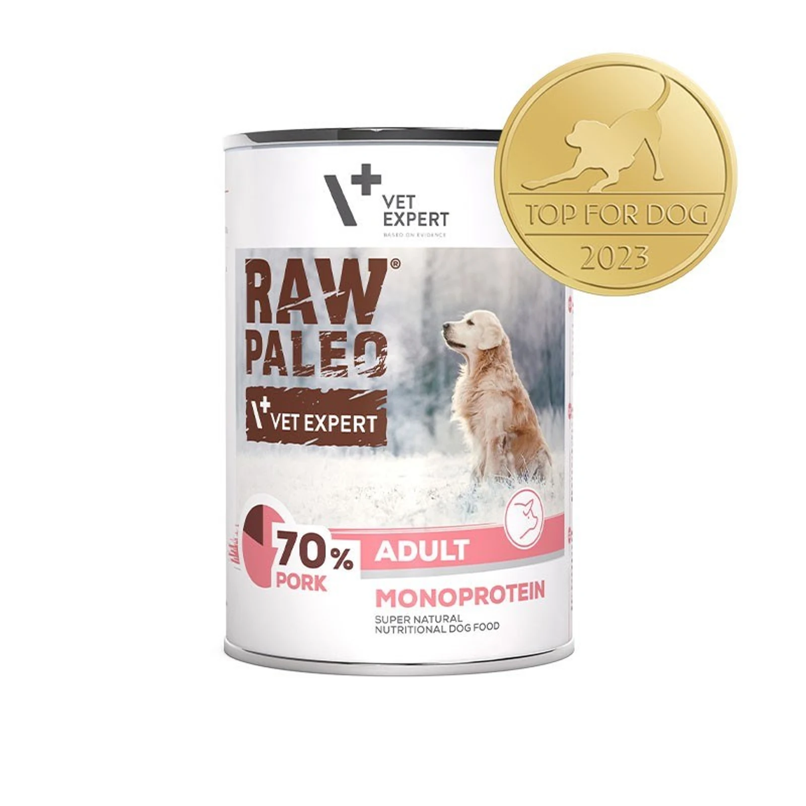 Karma mokra VetExpert Raw Paleo dla dorosłych psów - Wieprzowina 400g — zdjęcie 1 z 5
