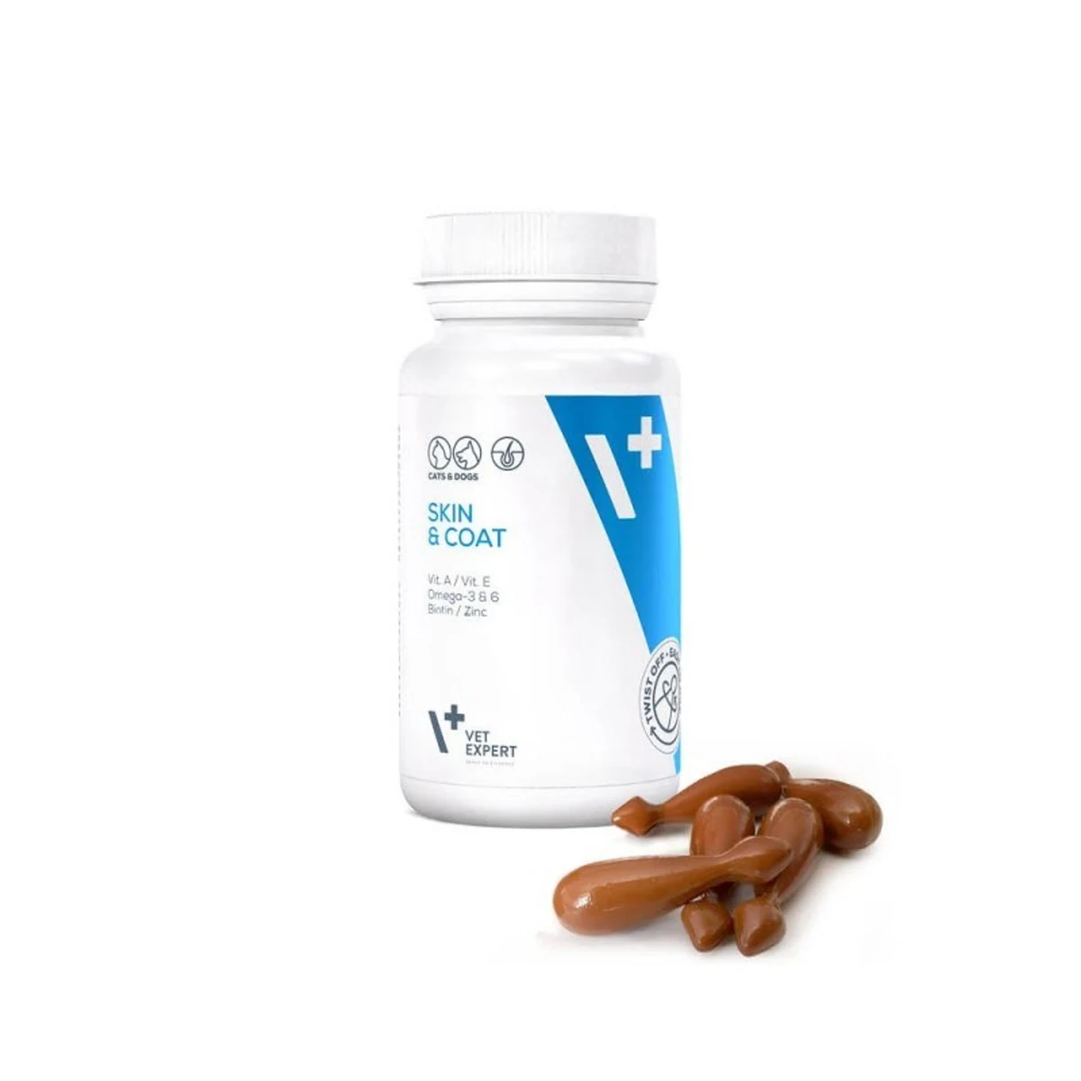 VetExpert Skin&coat - Suplement dla kotów (30 kaps.)