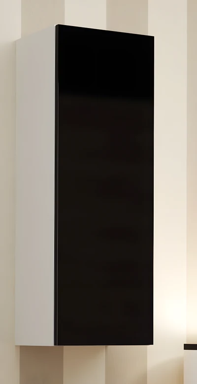 Regał drewniany VIGO '90' - Biały/Czarny, 90x35x32 cm