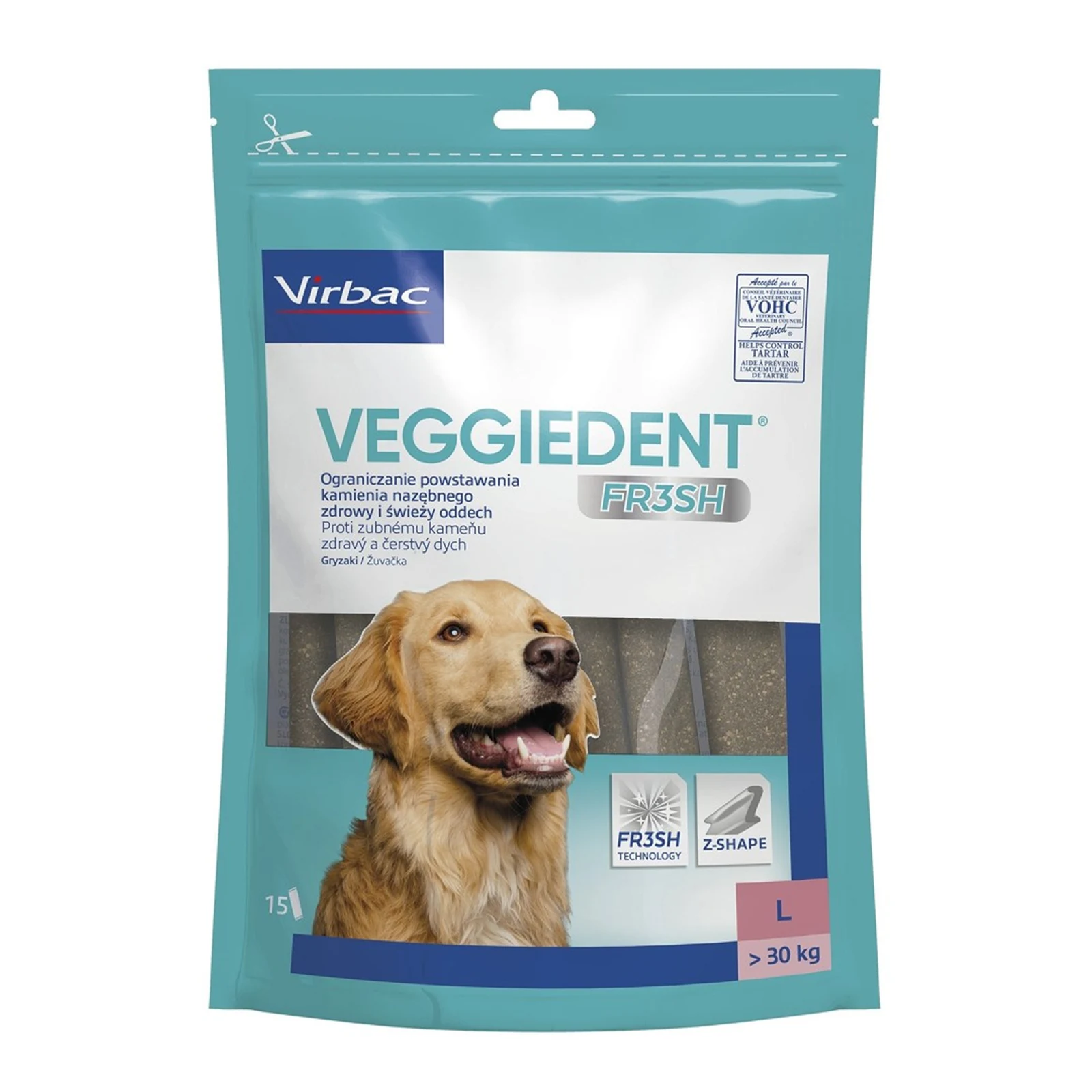 VIRBAC VEGGIEDENT FRESH Gryzaki 502,5g