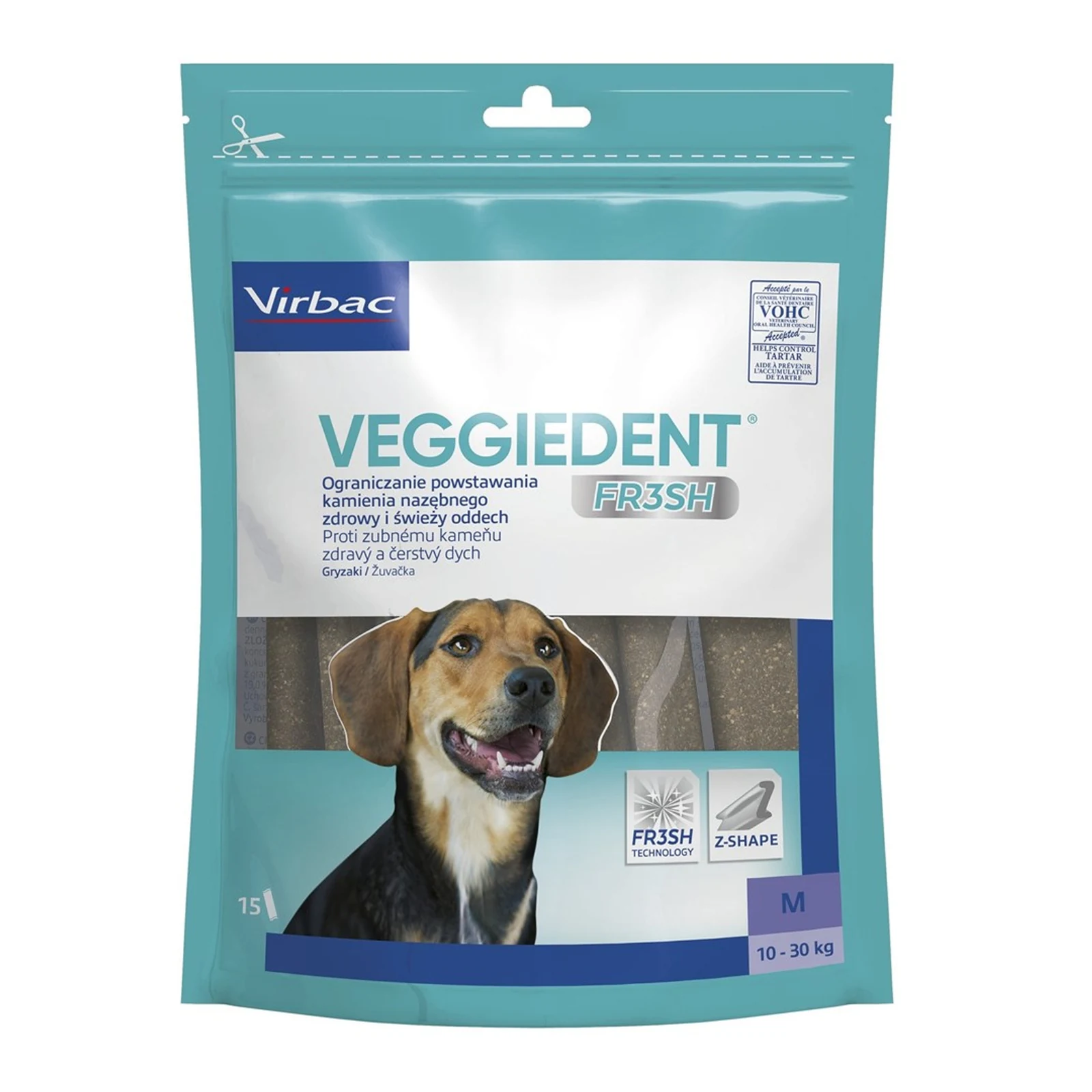 VIRBAC VEGGIEDENT FRESH Gryzaki dla Psa Średniej Rasy