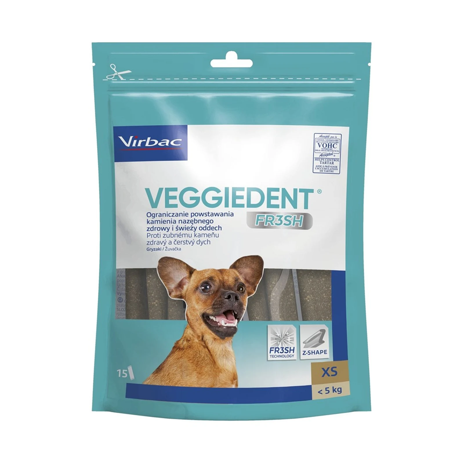 VIRBAC VEGGIEDENT FRESH Gryzaki dla Psa XS