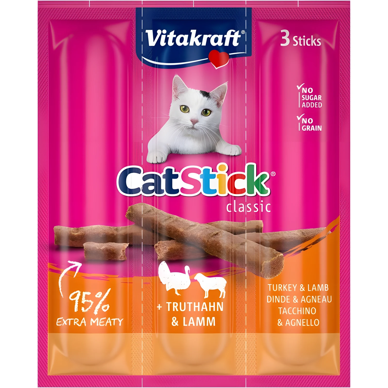 VITAKRAFT CAT STICK MINI 3szt indyk/jagnięcina — zdjęcie 1 z 2