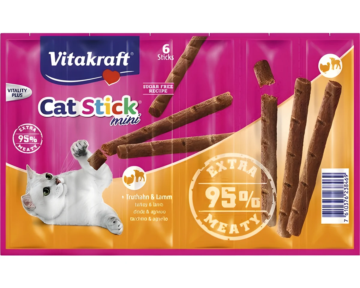 VITAKRAFT Cat Stick Mini - 6 szt. Indyk/Jagnięcina