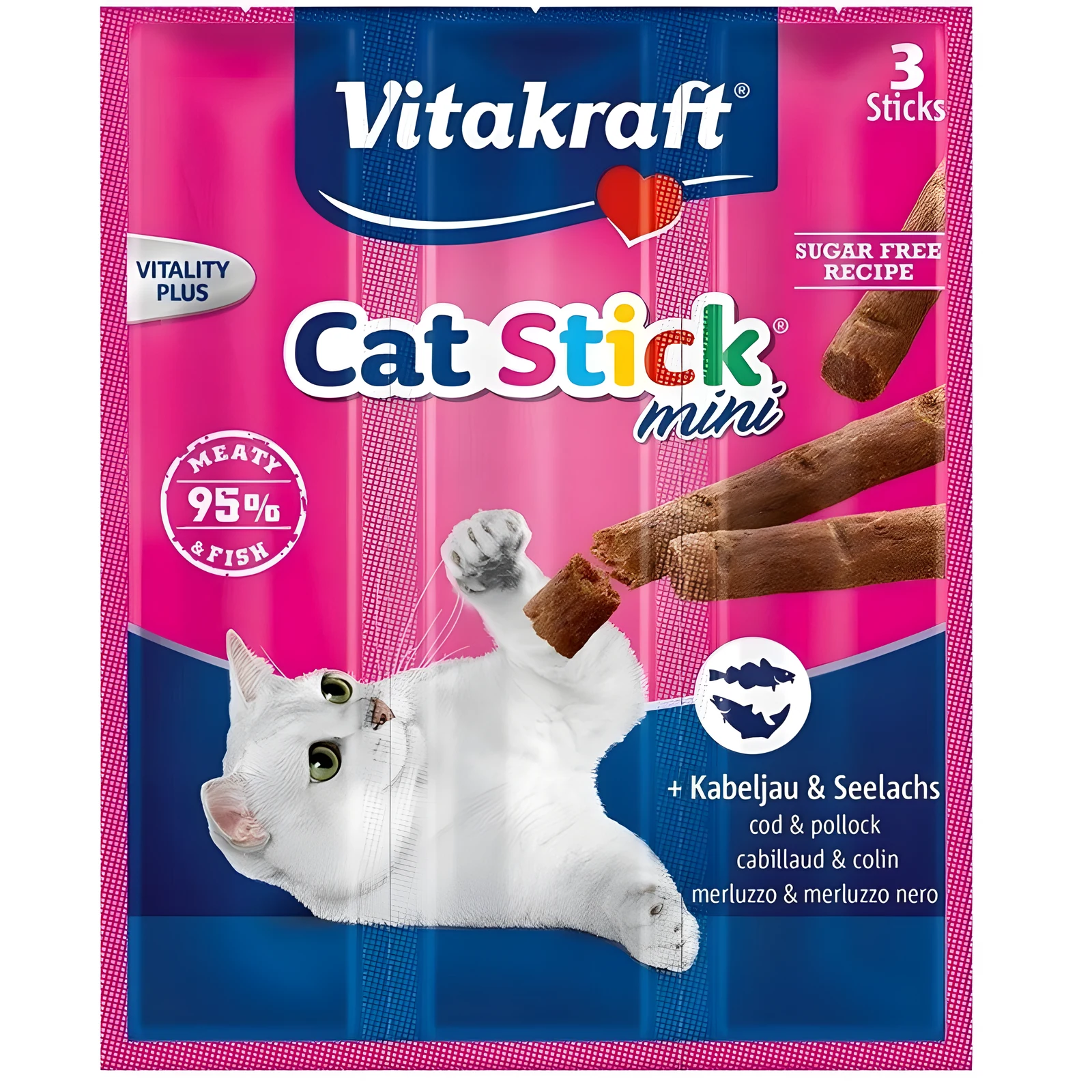 VITAKRAFT Cat Stick Mini dorsz 3szt