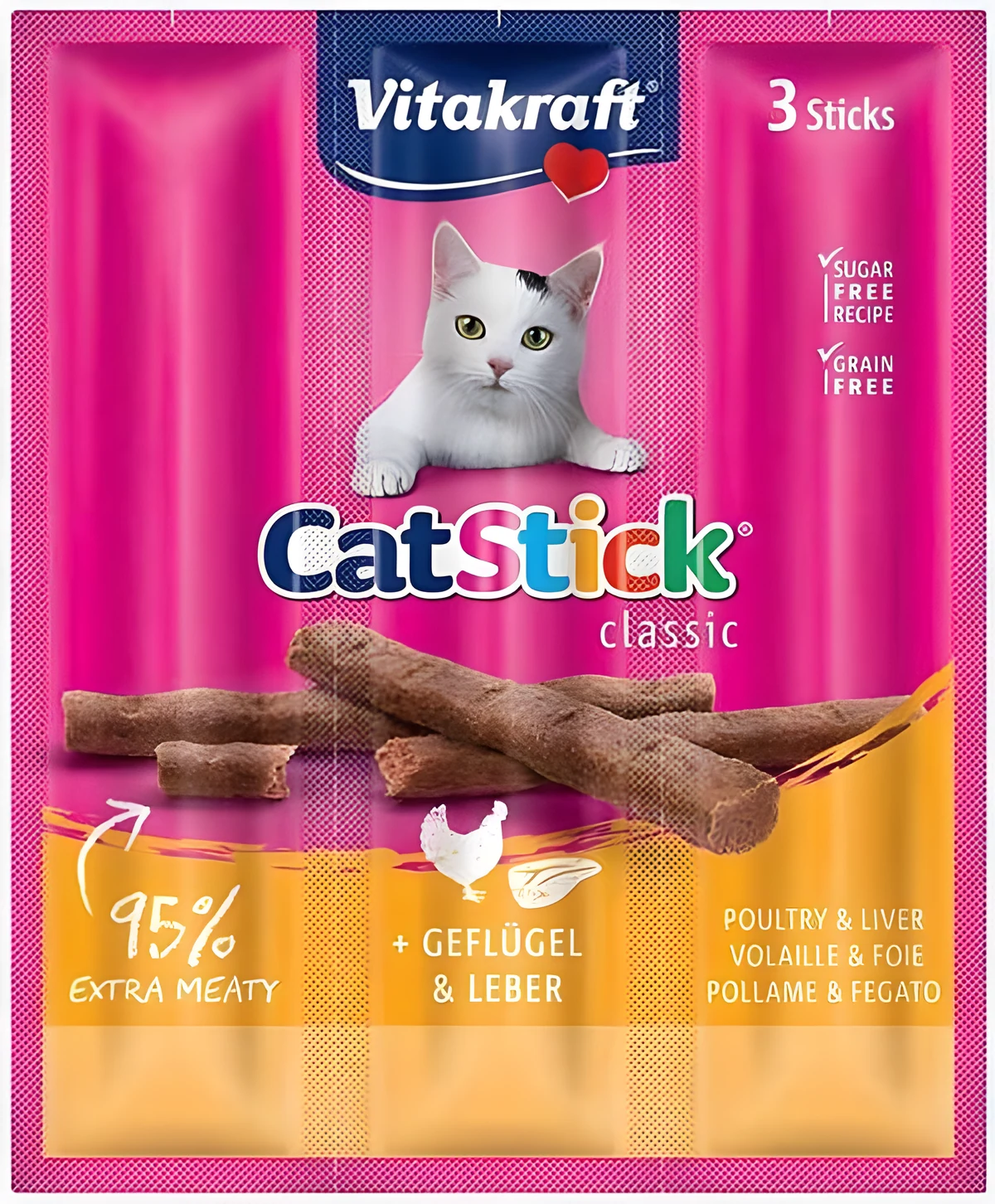VITAKRAFT CAT STICK MINI drób-wątróbka 3szt