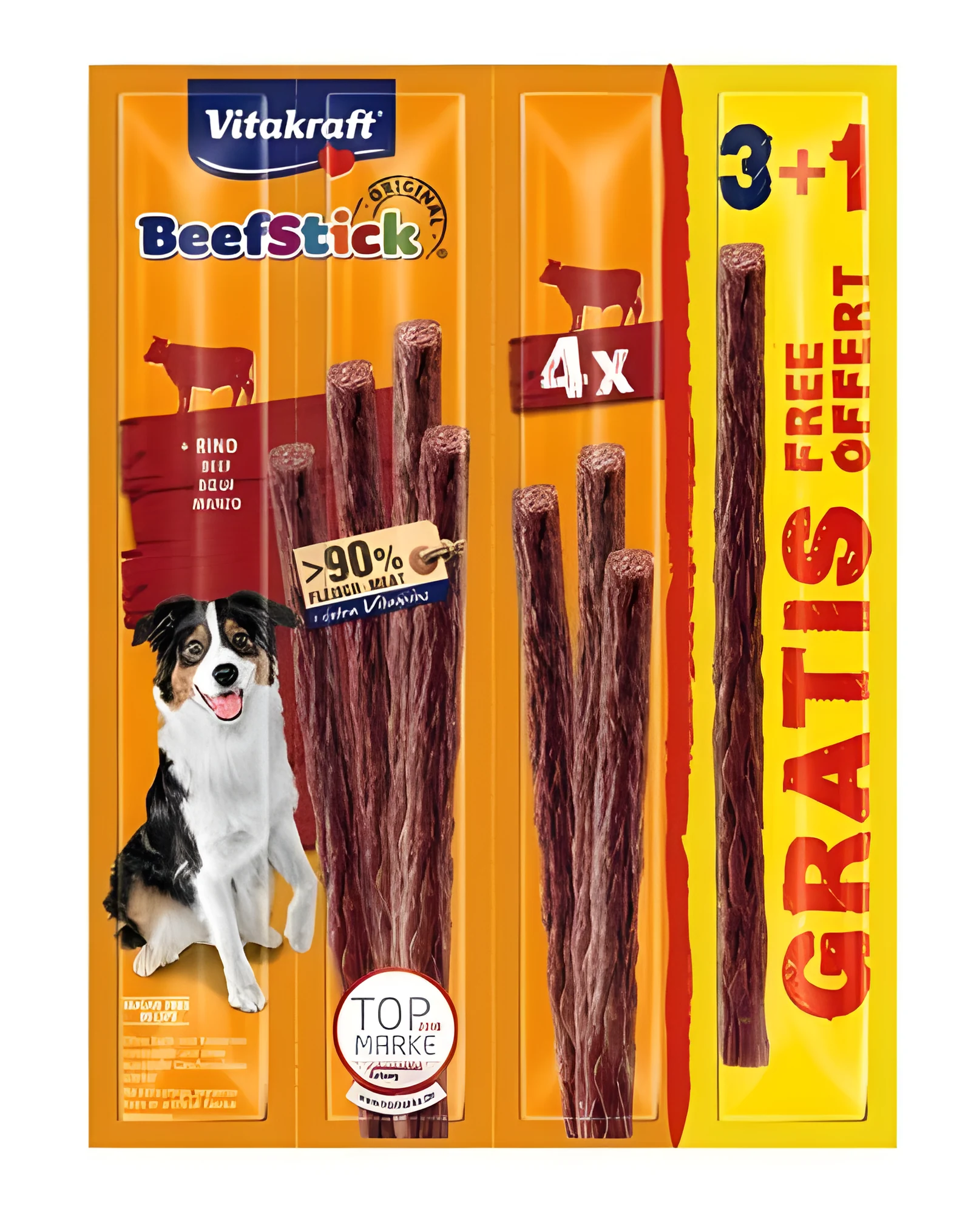 VITAKRAFT Dog Beef Stick - 3+1 szt