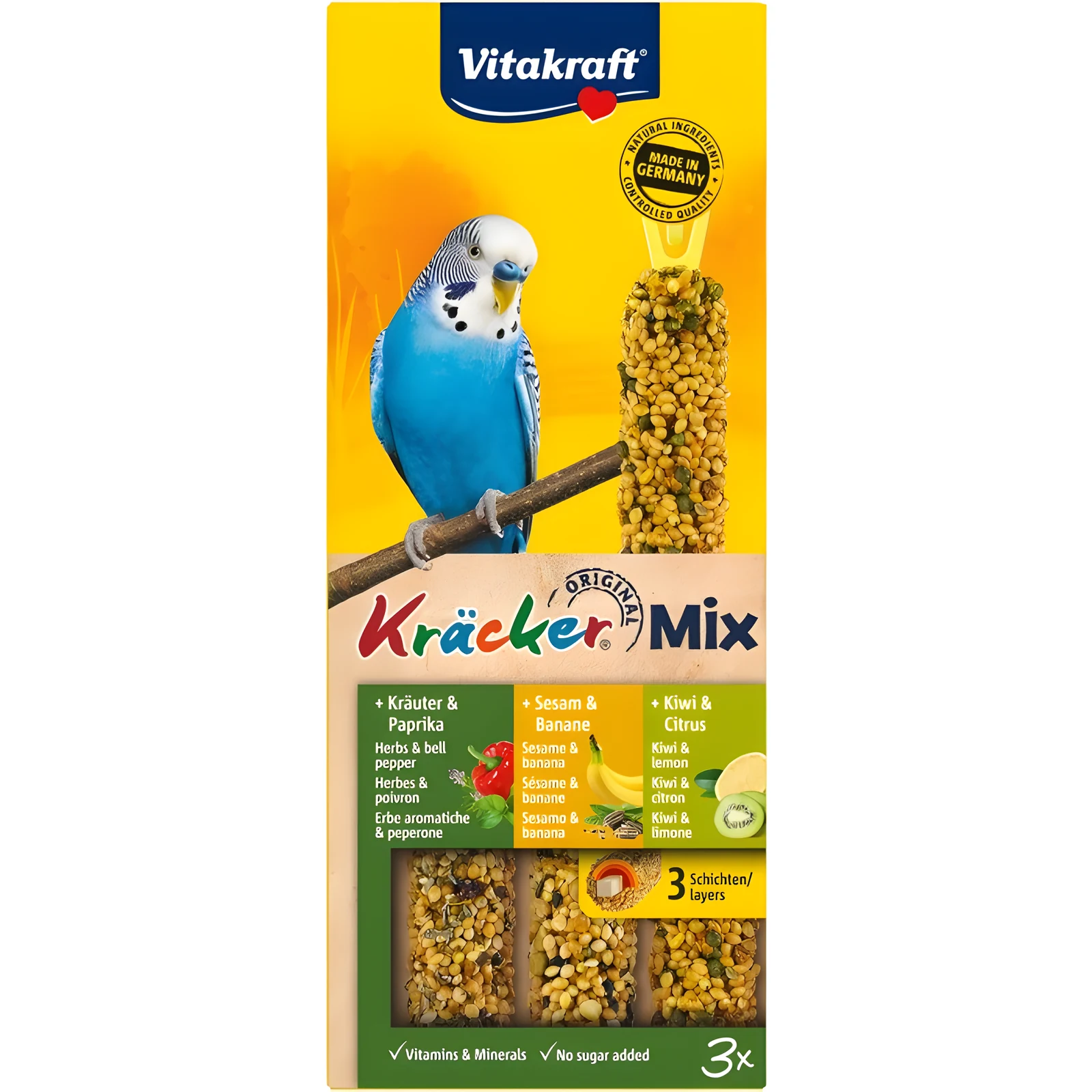 VITAKRAFT KRACKER 3szt papuga fal.kiwi/ban/papryka — zdjęcie 1 z 2