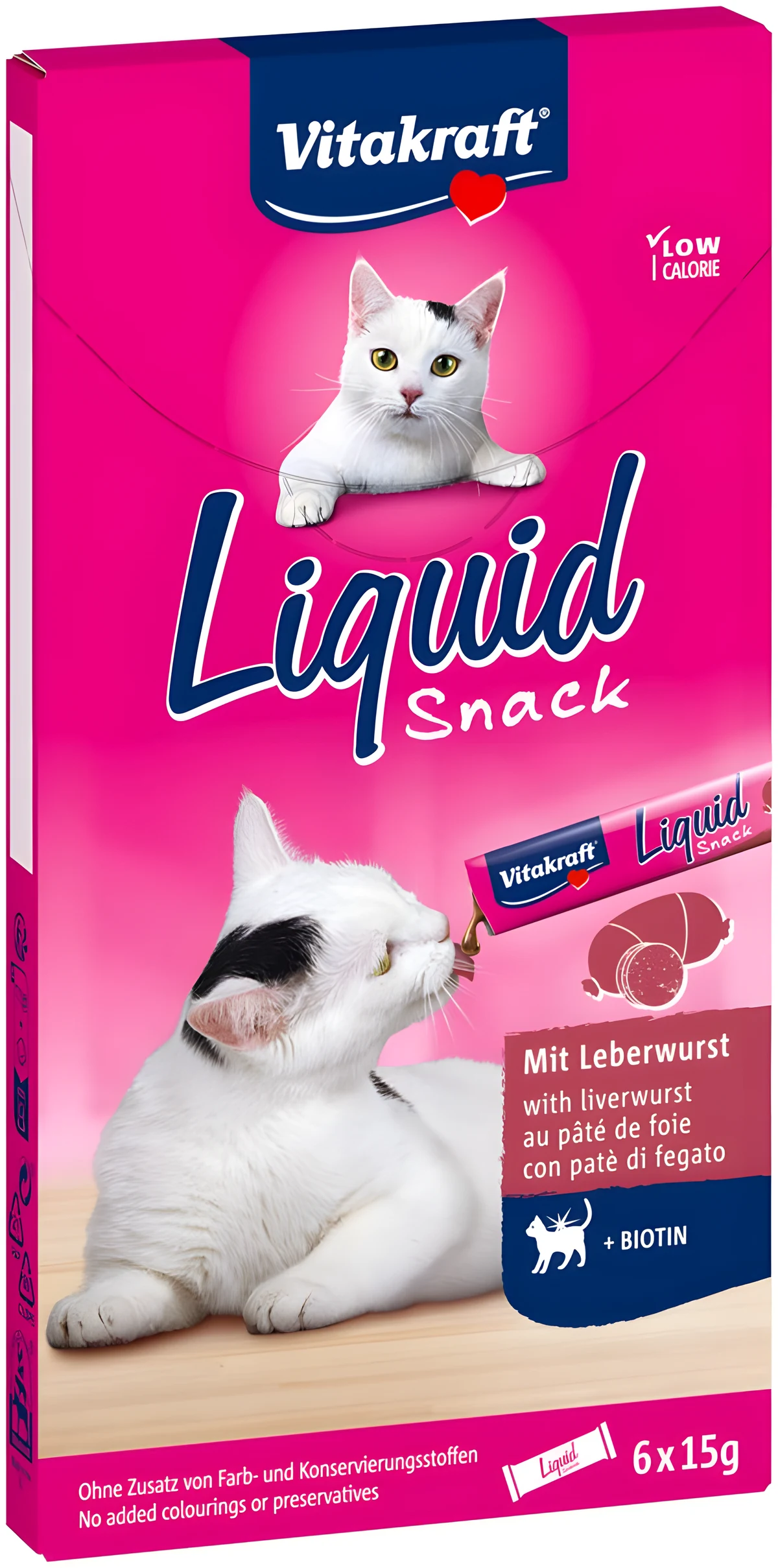 VITAKRAFT Liquid SNACK wątróbka+biotyna - 6szt
