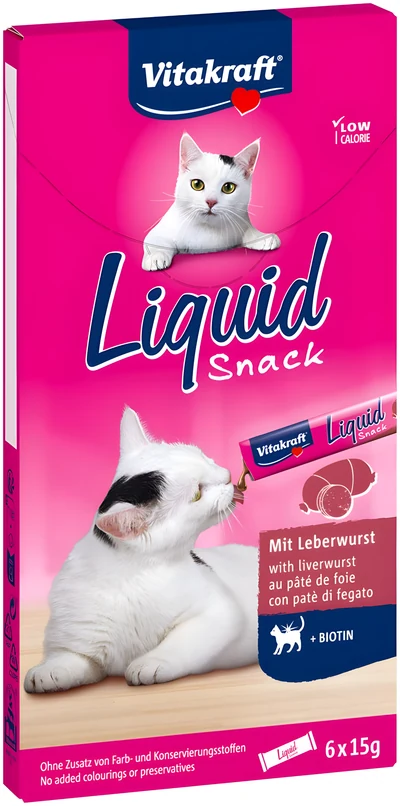 Przysmaki dla psa VITAKRAFT Liquid SNACK z wątróbką i biotyną - 6 sztuk