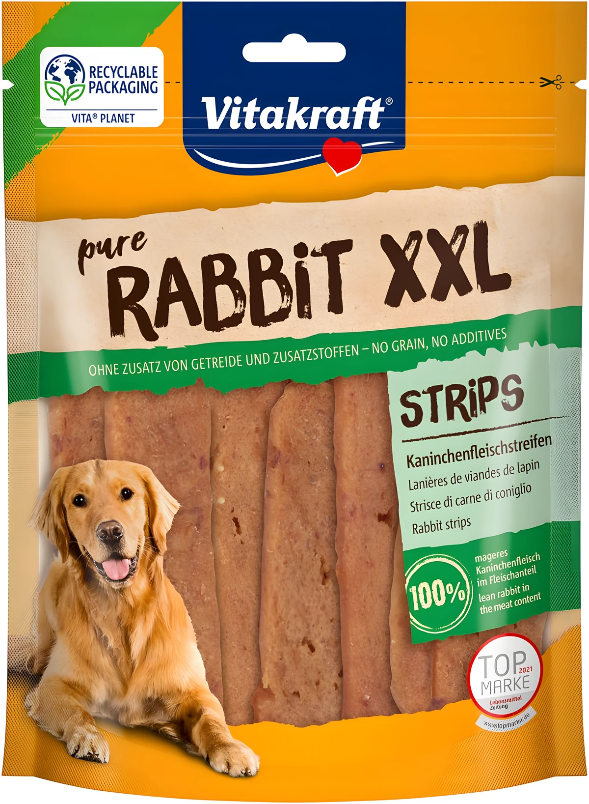 VITAKRAFT Paski mięsne królik XXL - 250g
