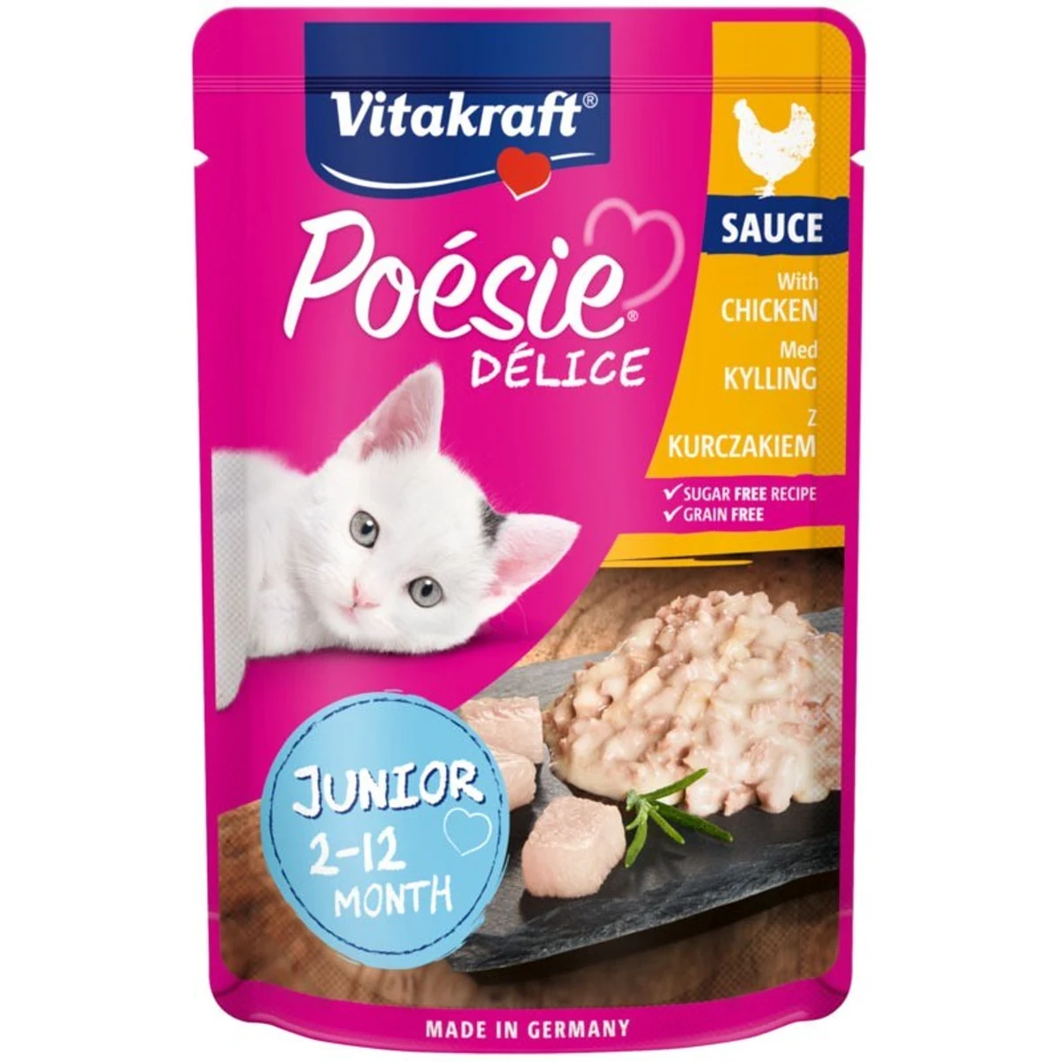 VITAKRAFT POESIE DELICE JUNIOR kurczak 85g