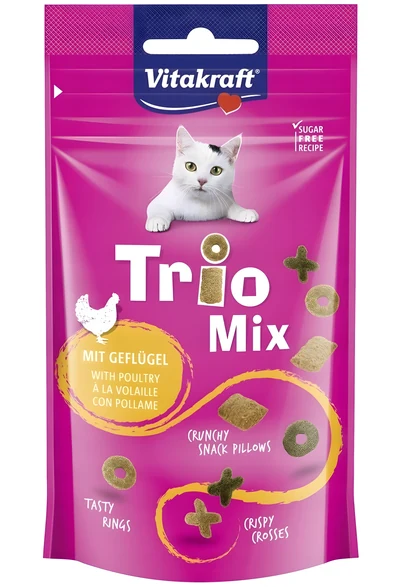 VITAKRAFT Trio Mix - Przysmak dla kota z drobiem 60g