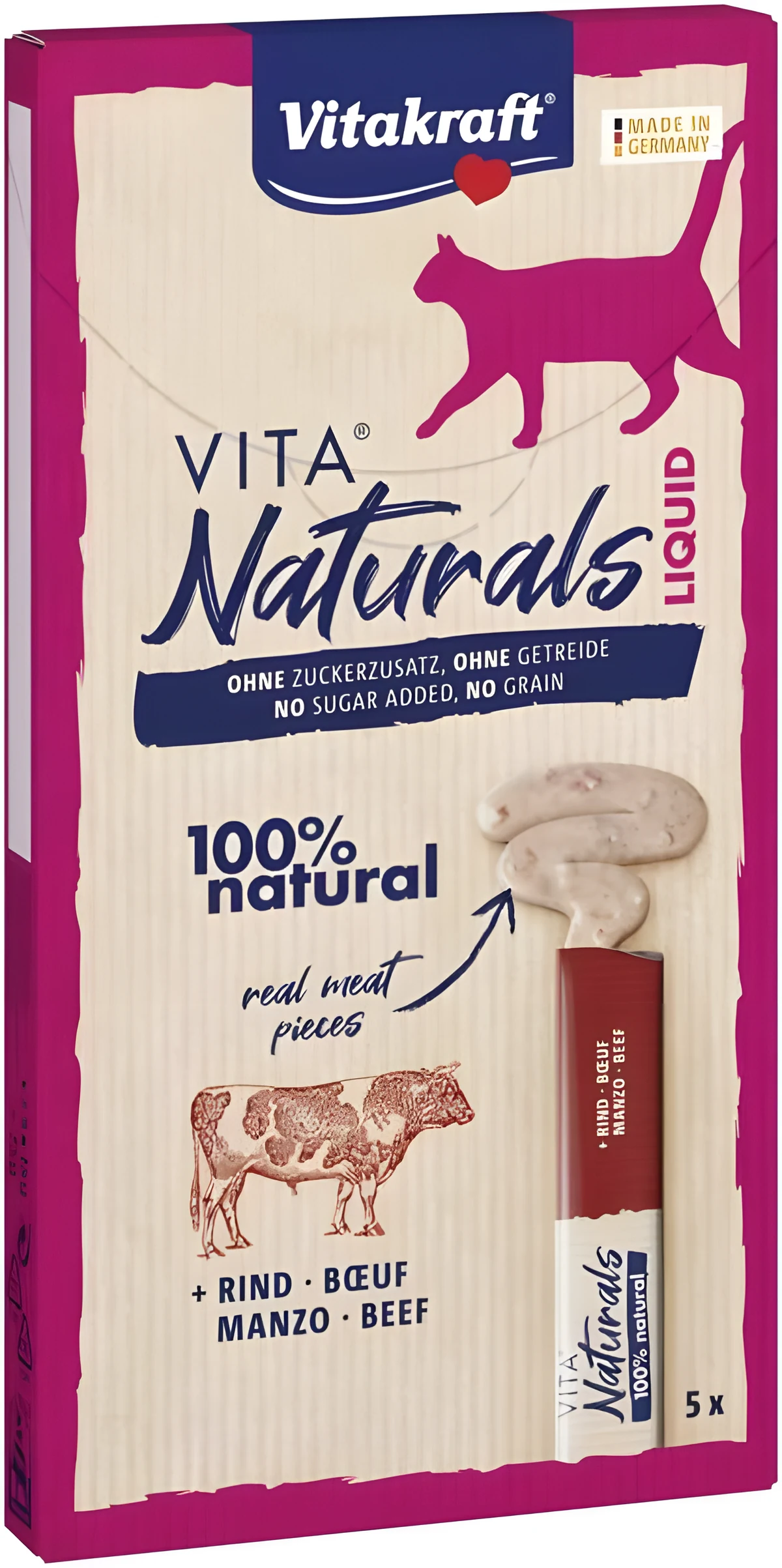 VITAKRAFT VITA NATURALS Liquid Wołowina 5x15g