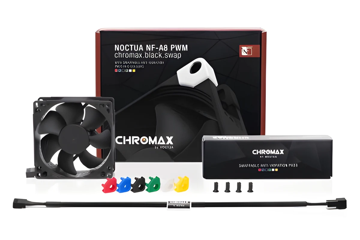 Wentylator NOCTUA NF-A8 PWM chromax.black.swap 7 łopatek