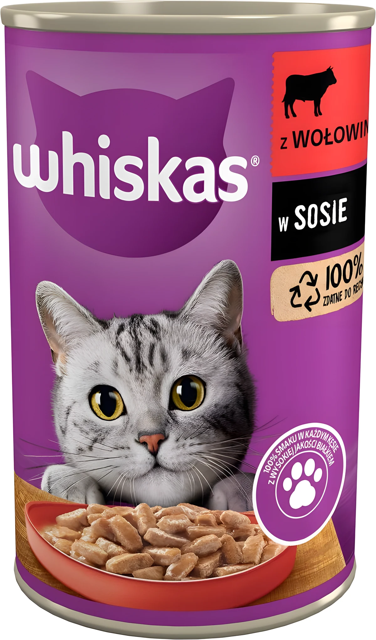 WHISKAS Adult Wołowina w sosie - 400 g
