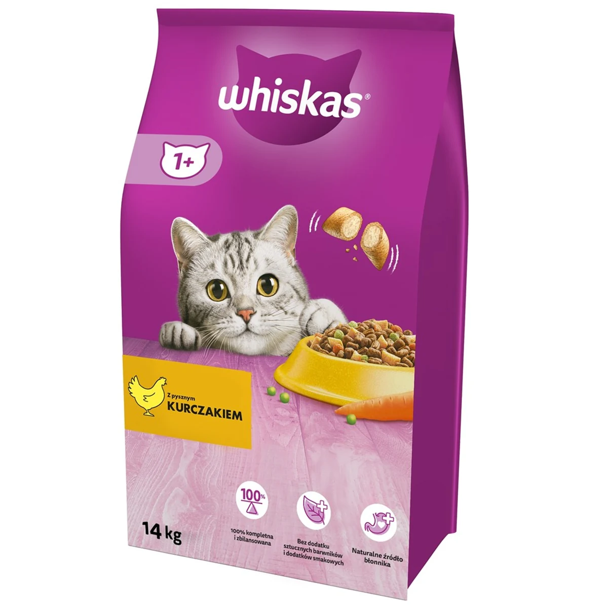 WHISKAS Adult z kurczakiem - 14 kg sucha karma