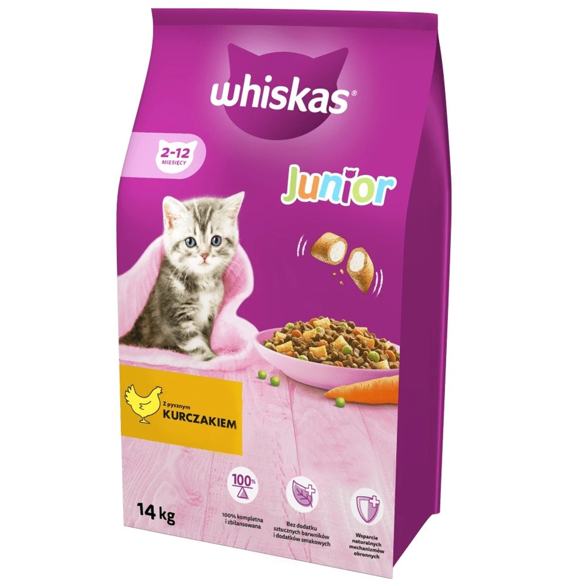 WHISKAS Junior z kurczakiem - sucha karma 14 kg