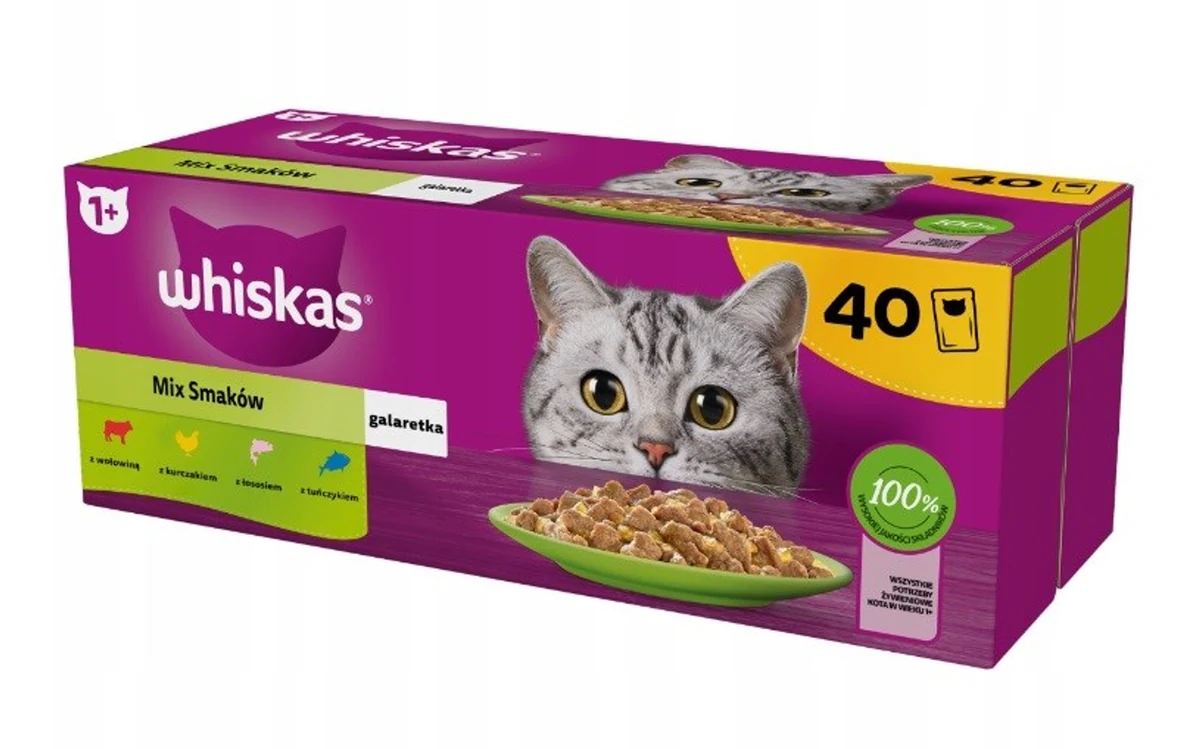 WHISKAS Mix smaków w galaretke - 40x85 g