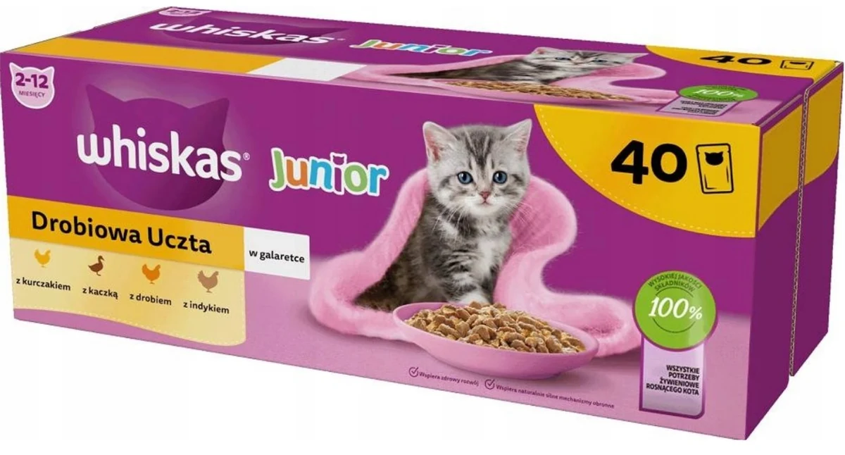 WHISKAS Mokra Karma Gal Junior Drób 40x85g