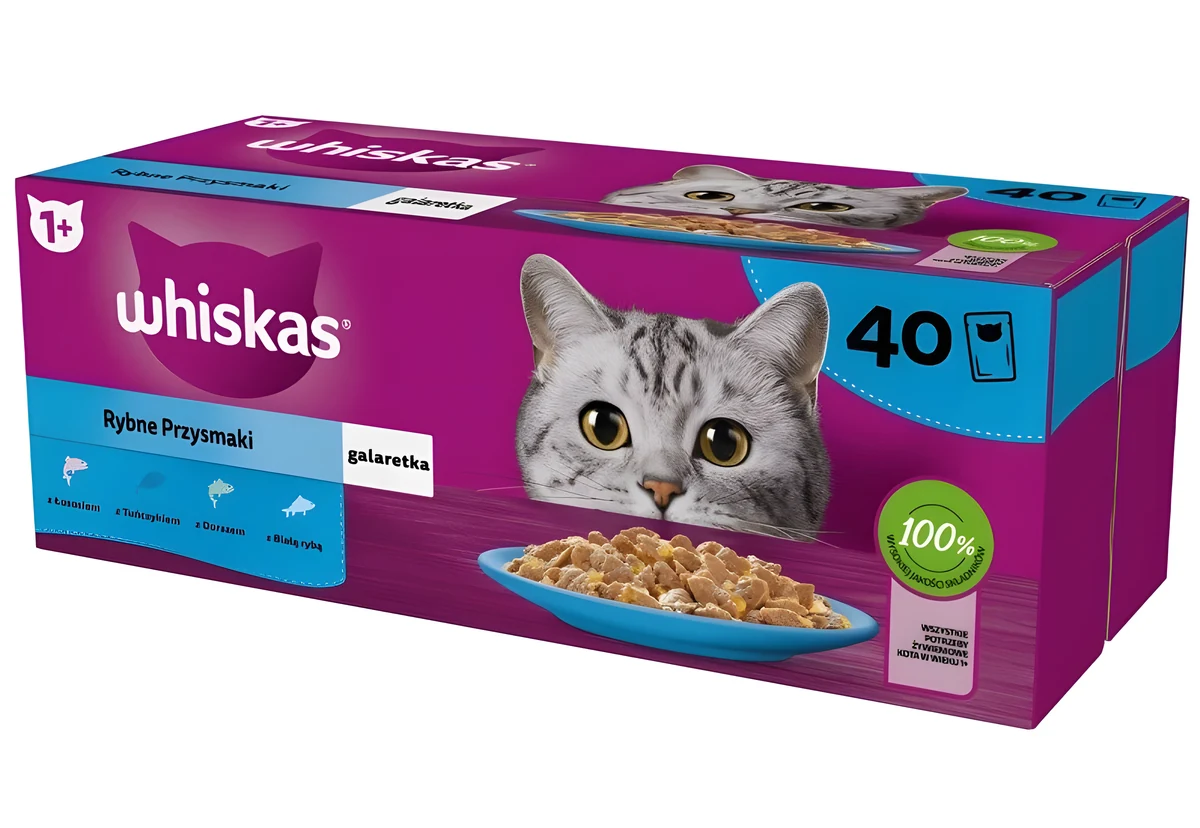 WHISKAS Rybne przysmaki w galaretce 40x85g