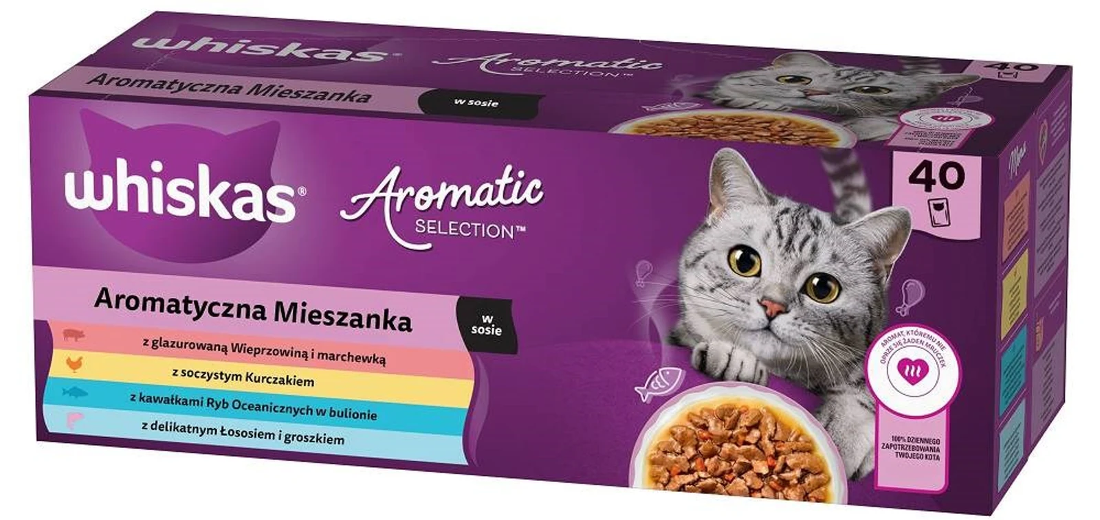 WHISKAS Saszetki Aromatyczne Mix Smaków 40x85g